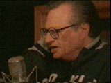 Larry King in the recording studio