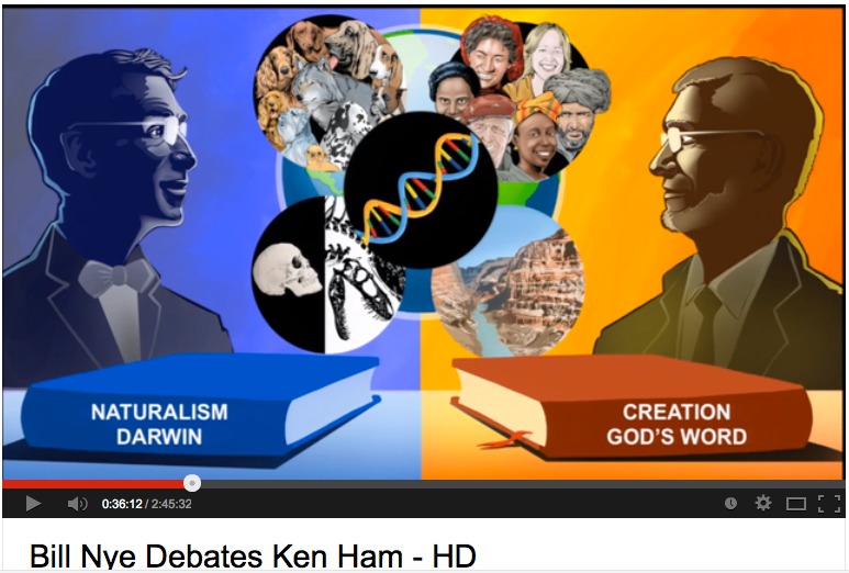 Nye Ham debate, Ham image of left handed DNA